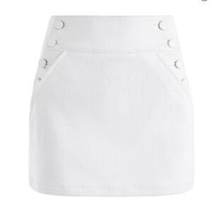 Alice + Olivia Donald High-Rise Side Button mini skirt